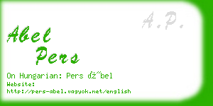 abel pers business card